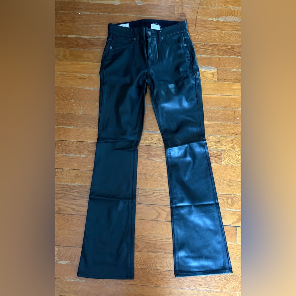 GAP Black Flare Leather Jeans